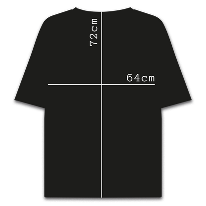 Oversized t-shirt with artisterror "Below the basement" print