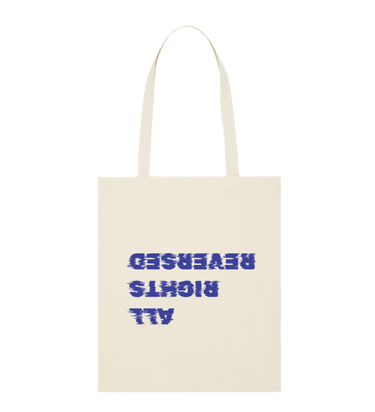 All Rights Reversed logo light tote bag